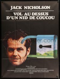 6b886 ONE FLEW OVER THE CUCKOO'S NEST French 1p '76 different art of Nicholson, Forman classic!