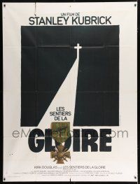 6b892 PATHS OF GLORY French 1p '75 Stanley Kubrick, cool different art by Jouineau Bourduge!