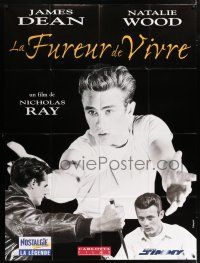 6b912 REBEL WITHOUT A CAUSE French 1p R90s Nicholas Ray, great different images of James Dean!