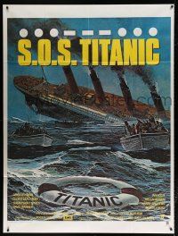 6b926 S.O.S. TITANIC French 1p '79 different art of lifeboats fleeing the legendary sinking ship!