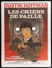 6b952 STRAW DOGS French 1p R80s Peckinpah, different art of Hoffman & naked girl by Philippe!