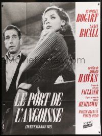 6b973 TO HAVE & HAVE NOT French 1p R80s great c/u of Humphrey Bogart & sexy Lauren Bacall!
