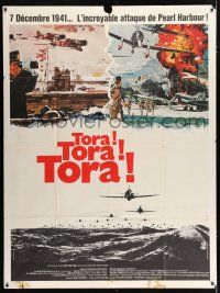 6b976 TORA TORA TORA French 1p '70 different Ferracci art of the attack on Pearl Harbor!