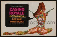 6b026 CASINO ROYALE pressbook '67 all-star James Bond spy spoof, sexy art by Robert McGinnis!