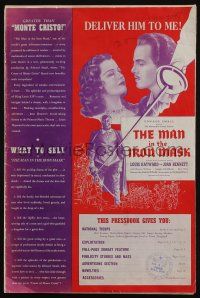 6b058 MAN IN THE IRON MASK pressbook '39 Louis Hayward, Joan Bennett, directed by James Whale!
