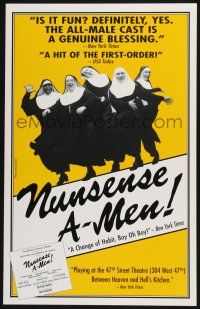 6b130 NUNSENSE A-MEN stage play WC '98 all-male cast as nuns, the play by Dan Goggin!