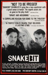 6b148 SNAKEBIT stage play WC '90s the play by David Marshall Grant, a tightly coiled drama!