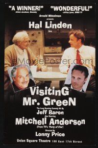 6b155 VISITING MR. GREEN stage play WC '96 Hal Linden in the comedy hit by Jeff Baron!