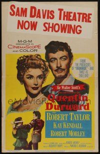 6b170 ADVENTURES OF QUENTIN DURWARD WC '55 English hero Robert Taylor romances pretty Kay Kendall!