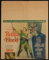 6b171 ADVENTURES OF ROBIN HOOD WC R48 different image of Errol Flynn & Olivia De Havilland!