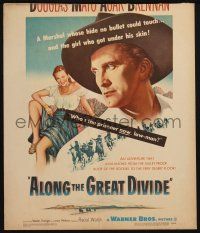 6b183 ALONG THE GREAT DIVIDE WC '51 Kirk Douglas, Virginia Mayo, who's the prisoner now, law-man?