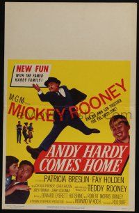 6b187 ANDY HARDY COMES HOME WC '58 Mickey Rooney & his son Teddy together for the first time!