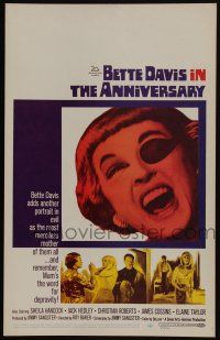 6b190 ANNIVERSARY WC '67 Bette Davis with funky eyepatch in another portrait in evil!