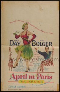 6b193 APRIL IN PARIS WC '53 great images of pretty Doris Day & wacky Ray Bolger in France!