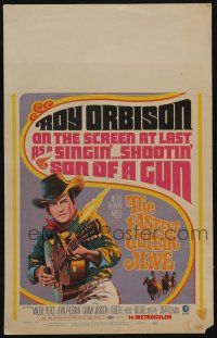 6b299 FASTEST GUITAR ALIVE WC '67 cool art of singer Roy Orbison playing guitar firing bullets!