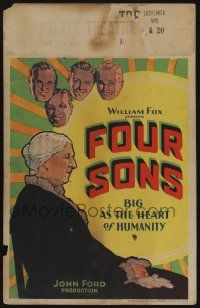 6b312 FOUR SONS WC '28 directed by John Ford, art of Margaret Mann & her boys!