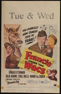 6b314 FRANCIS JOINS THE WACS WC '54 Donald O'Connor & the talking mule are in the ladies' Army now!