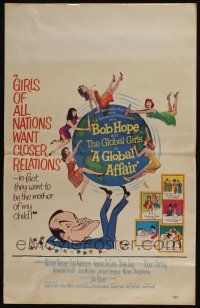 6b327 GLOBAL AFFAIR WC '64 art of Bob Hope & sexy girls who want to be the mother of his child!