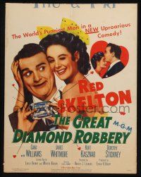 6b338 GREAT DIAMOND ROBBERY WC '53 Red Skelton with HUGE diamond & sexy Cara Williams!