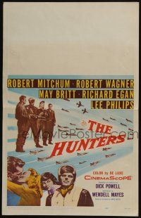 6b362 HUNTERS WC '58 Korean War jet pilot drama, Robert Mitchum & Robert Wagner, May Britt!
