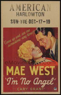 6b367 I'M NO ANGEL WC '33 Mae West tells Cary Grant to come up and see her sometime - any time!