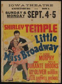 6b407 LITTLE MISS BROADWAY WC '38 great image of Shirley Temple dancing with George Murphy!