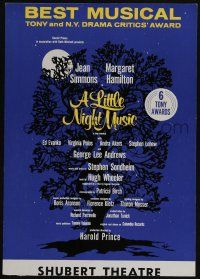 6b123 LITTLE NIGHT MUSIC stage play WC '73 screenplay by Stephen Sondheim & Hugh Wheeler!