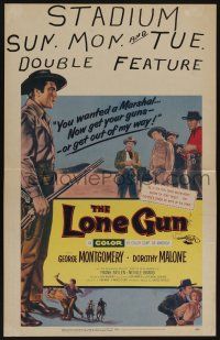 6b409 LONE GUN WC '54 George Montgomery had the toughest clean-up job in the West!