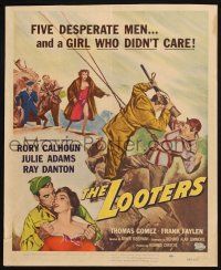 6b411 LOOTERS WC '55 Rory Calhoun and Julie Adams trapped on mountain, a girl who didn't care!