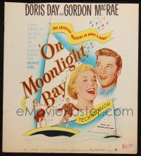 6b463 ON MOONLIGHT BAY WC '51 great image of singing Doris Day & Gordon MacRae on sailboat!