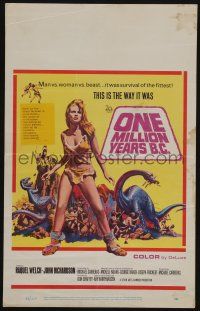 6b465 ONE MILLION YEARS B.C. WC '66 full-length sexiest prehistoric cave woman Raquel Welch!