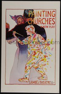 6b134 PAINTING CHURCHES stage play WC '83 cool colorful artwork by McMullan!