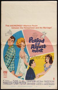 6b476 PERIOD OF ADJUSTMENT WC '62 art of sexy Jane Fonda in nightie trying to get used to marriage