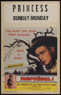 6b503 REPRISAL WC '56 Guy Madison, Felicia Farr, the night the town went hunting with a rope!