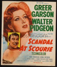 6b525 SCANDAL AT SCOURIE WC '53 great close up art of Greer Garson + inset Walter Pidgeon!