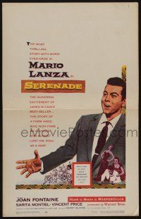 6b530 SERENADE WC '56 art of Mario Lanza, from the story by James M. Cain, Anthony Mann
