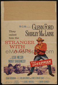 6b534 SHEEPMAN WC '58 they called Glenn Ford the stranger with a gun, Shirley MacLaine!