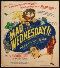 6b542 SIN OF HAROLD DIDDLEBOCK WC R50 Preston Sturges, Harold Lloyd & lion, Mad Wednesday!