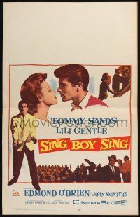 6b544 SING BOY SING WC '58 romantic close up of Tommy Sands & Lili Gentle, rock & roll!