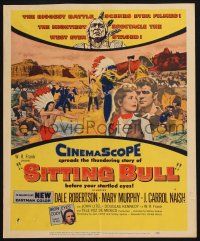 6b545 SITTING BULL WC '54 cool montage of Dale Robertson, Mary Murphy & Native Americans!