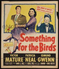 6b554 SOMETHING FOR THE BIRDS WC '52 Victor Mature, Patricia Neal, Edmund Gwenn, Robert Wise