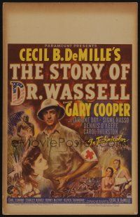 6b569 STORY OF DR. WASSELL WC '44 close up art of heroic soldier Gary Cooper, Cecil B. DeMille