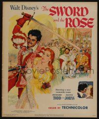 6b581 SWORD & THE ROSE WC '53 Disney, Glynis Johns in remake of When Knighthood was in Flower!