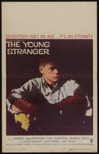 6b665 YOUNG STRANGER WC '57 first John Frankenheimer, c/u of troubled teen James MacArthur!
