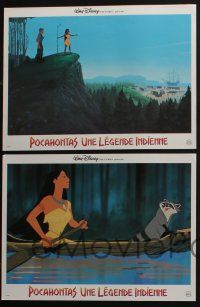 6b691 POCAHONTAS 10 French LCs '95 Walt Disney, Native American Indians, great cartoon images!