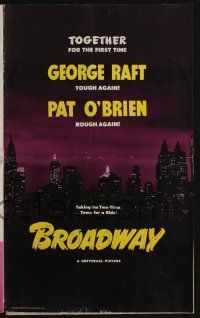 6b021 BROADWAY pressbook '42 George Raft & Pat O'Brien together for the 1st time w/sexy Janet Blair