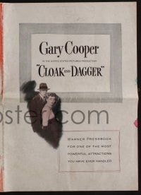 6b028 CLOAK & DAGGER pressbook '46 romantic close up of Gary Cooper & Lilli Palmer, Fritz Lang