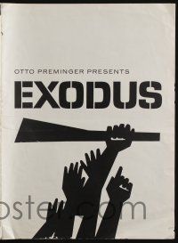 6b036 EXODUS pressbook '61 directed by Otto Preminger, lots of Saul Bass artwork throughout!