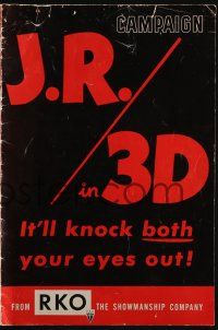6b038 FRENCH LINE pressbook '54 Howard Hughes, sexy Jane Russell knocks both your eyes out in 3-D!