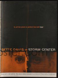 6b082 STORM CENTER pressbook '56 Bette Davis, Saul Bass design on the cover & on posters!